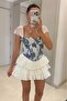 Premium Trend Princess Model Tulle Strap Patterned Corset - 4