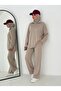 Women's Modest Collar Zip-Up Comfort Modal Two-Piece Set - 5