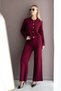 Polo Collar Gold Button Detailed Belted High Waist Spanish Leggings Knitwear Top and Bottom Set Aw26Au0002 - 2