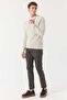 Men's Crew Neck Ribbed Knitwear Sweater - 7