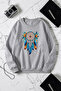 Unisex Dreamcatcher Printed Crew Neck Sweatshirt