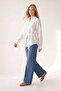 White linen shirt with belt detail