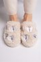 Women's Brown Butterfly Embroidered Soft Plush Home - Dowry - Bundle Slippers - 3
