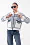 Women's Pocket Collar Plush Detailed Denim Coat 265289 - - 4