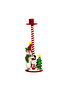 Christmas Candy Candlestick with Snowman Figure Red 30 cm