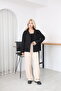 Lined Women's Trench Coat Jacket with Stand Collar and Back Windbreaker Detail - 8