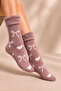 Women's Patterned Curly Cotton Socks 4-Piece Socks - 3