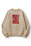 Unisex Soft Textured Chill Printed Design Oversize 3 Thread Crew Neck Sweatshirt