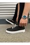 Zrj152k high quality lace-up men's daily sport casual shoes - linen black white - 4
