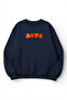 Unisex Soft Textured Strawberry Love Printed Design Oversize 3 Thread Crew Neck Sweatshirt