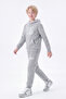 3 Thread Printed Winter Kangaroo Pocket Hooded Boys' 2-Piece Tracksuit Set 4 Pieces - 4