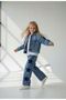 Star-Embellished Badi Jacket and Denim Pants Triple Set - 2