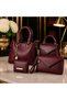 Women's 4-Piece Bag Set Large Shoulder Bag Handbag Portfolio Wallet Stylish Daily Use