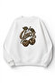 Unisex Soft Textured Leopard Cherry Printed Design Oversize 3 Thread Crew Neck Sweatshirt