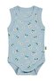 Floral Print 0-3 Years Old Snap Fastener Bodysuit - Blue