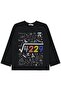 4489 Printed Sweatshirt for Ages 10-13 - Black