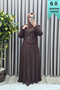 Women's Clothing Plus Size Diamond Buttoned Mevlana Crepe Evening Dress