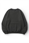 Unisex Soft Textured on Fire Risk Printed Design Oversize 3 Thread Crew Neck Sweatshirt - 2