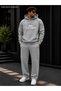 Men's Oldtimer Classic Automobile Printed Tracksuit Set / Hooded Sweatshirt and Straight-Leg Bottoms