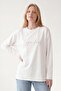Off-white sweatshirt with stone detail