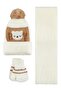 2-5 Years Old Scarf, Beanie and Glove Set - White