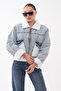 Women's Pocket Collar Plush Detailed Denim Coat 265289 - - 2