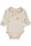 Floral Pattern Ruffled 1-9 Month Set - Ecru - 3