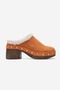 Zerlinda Women's Genuine Leather Clogs Slippers Orange Suede - 2