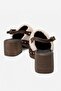 Zaronil Women's Genuine Leather Clogs Slippers Brown Suede - 3