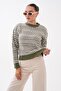 Women's Patterned Crew Neck Knitwear Knitted Sweater 265229 - - 3