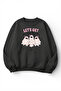 Unisex Soft Textured Let's Spooky Printed Design Oversize 3 Thread Crew Neck Sweatshirt