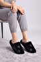 Women's Brown Butterfly Embroidered Soft Plush Home - Dowry - Bundle Slippers - 2