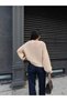 Crew Neck Thick Knit Drop Shoulder Oversize Loose Long Sleeve Knitwear Sweater Aw26Kz00031 - 3