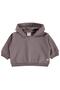 Floral Embroidered Hooded Basic Sweatshirt for 6-18 Months - Brown