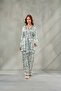 Women's Patterned Satin Kimono Dressing Gown Set Belted Pajama Set Bloom & Bridal Dowry Pajamas, Gift Nightgown Set - 2