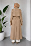 Women's Modal Tencel Belted Pocketed Lined Long Trench Coat - 4