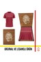 Licensed Texted 5 Star Claret Red T-Shirt with Lion Wooden Box E251501