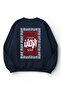 Unisex Soft Textured Talisman Printed Design Oversize 3 Thread Crew Neck Sweatshirt