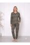 Mooda Buttoned V-Neck Cotton Lycra Combed Cotton 95% Cotton 5% Lycra Women's Pajama Set