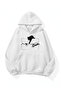 Unisex Soft Textured Contact Printed Design Oversize 3 Thread Hoodie Sweatshirt