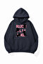 Unisex Soft Textured Cat Chaos Printed Design Oversize 3 Thread Hoodie Sweatshirt
