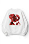Unisex Soft Textured Two People Passion Printed Design Oversize 3 Thread Crew Neck Sweatshirt