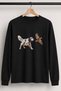Outdoor Hunting Men's English Setter Çulluk Av Printed Crew Neck Long Sleeve 24/1 T-Shirt