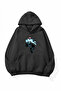 Unisex Soft Textured Two Souls in One Printed Design Oversize 3 Thread Hoodie Sweatshirt