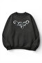 Unisex Soft Textured Snake Tribal Printed Design Oversize 3 Thread Crew Neck Sweatshirt