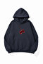 Unisex Soft Textured Metal Cherry Printed Design Oversize 3 Thread Hoodie Sweatshirt