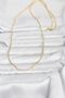 60cm Golden Brass Made Ball Style Chain Women's Necklace for Elegant Necks