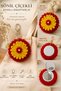 Chenille Flower Figured Cover with Mirror Keychain Chenille Bag Ornament and Makeup Mirror