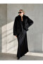 Women's Black Oversize Short Fur Coat - 2