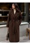 Long Cashmere Coat with Belt, Lined, Stylish Premium Winter Coat - 5